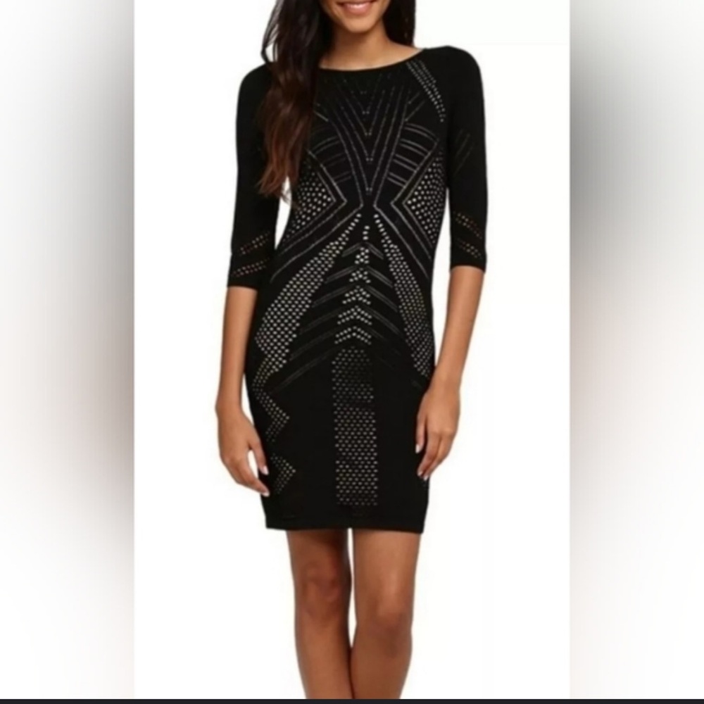 Calvin Klein Bodycon Crochet Overlay Dress